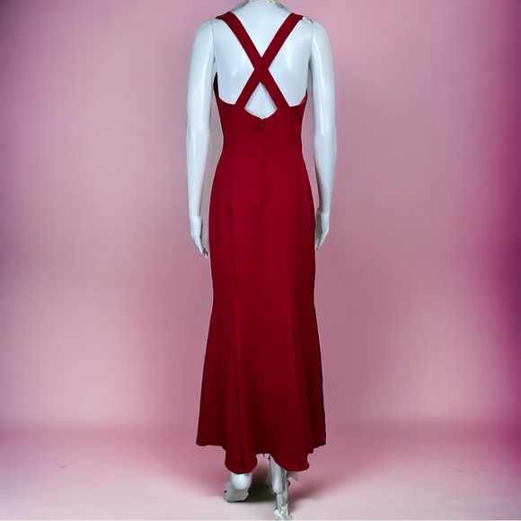 Vintage Jessica McClintock Gunne Sax Red Long Dress - Picture 4 of 9